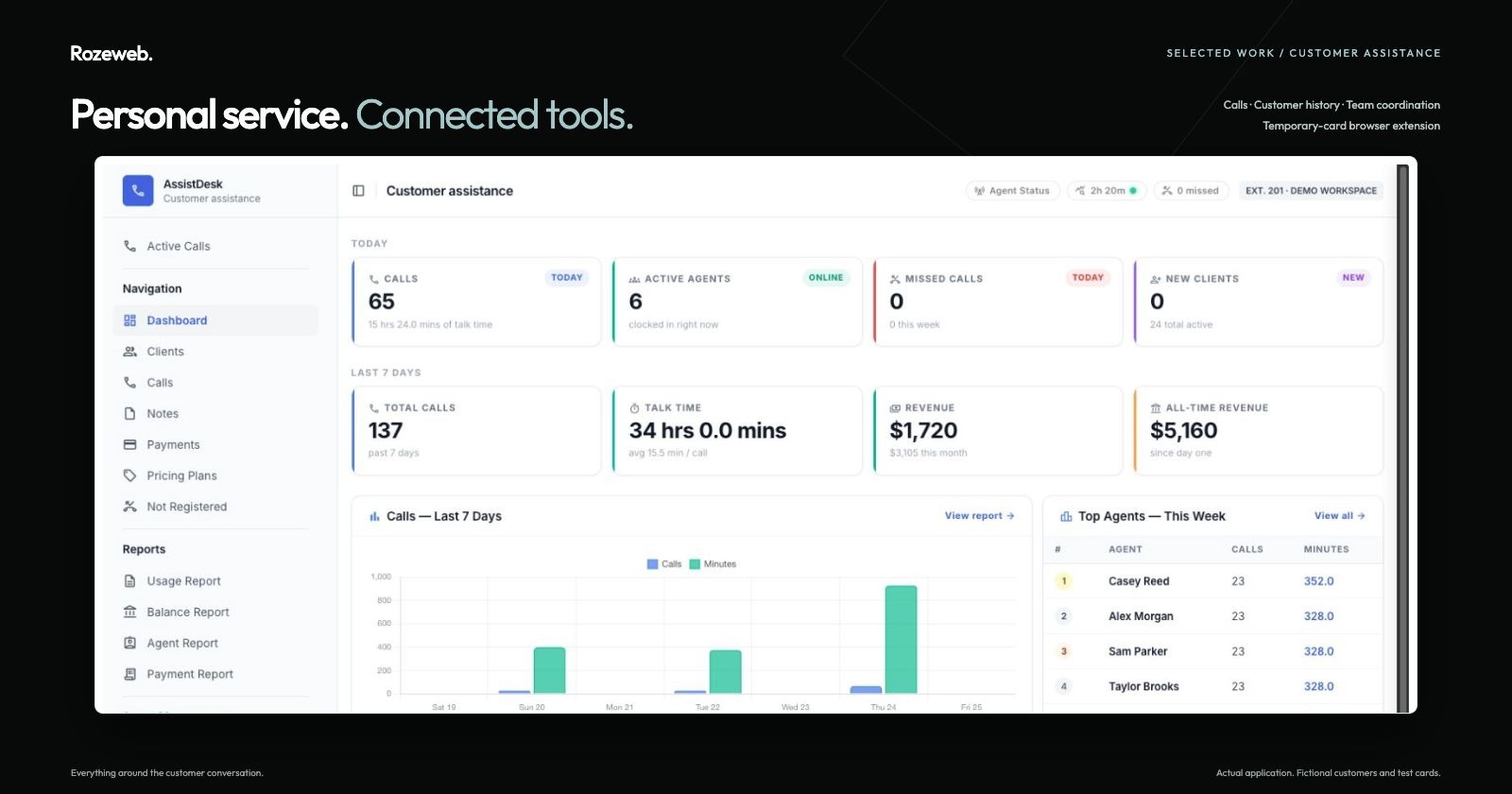 Customer Assistance Platform interface preview